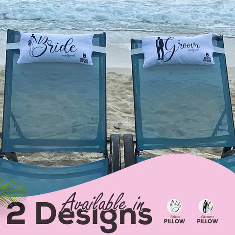 Bride Waterproof Beach Chair Pillow and Towel Clips Set