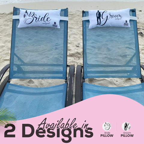 Groom Waterproof Beach Chair Pillow and Towel Clips Set